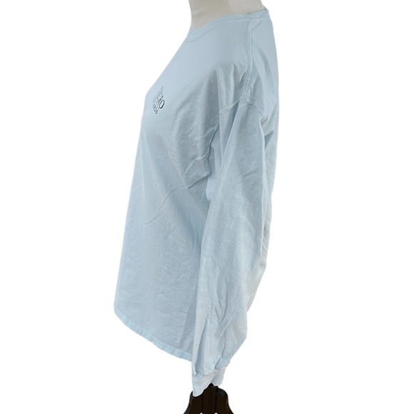 Comfort Wash Men’s Medium Light Blue Long Sleeve Tee Shirt Cotton Truro Vineyard - Picture 4 of 6